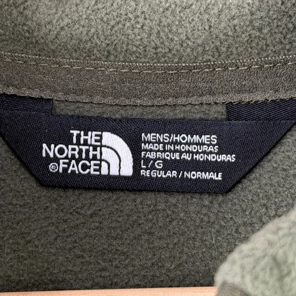 The North‎ Face 100 Glacier 1/4 Zip Fleece Pullover Mens Large Green Lightweight